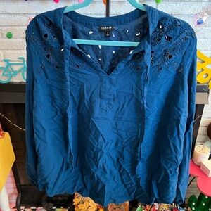 Torrid Embroidered Blouse Size 2